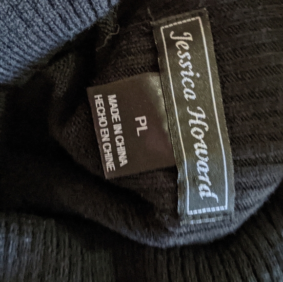 Jessica Howard Knit Turtleneck Sweater Dress Black - Picture 5 of 6